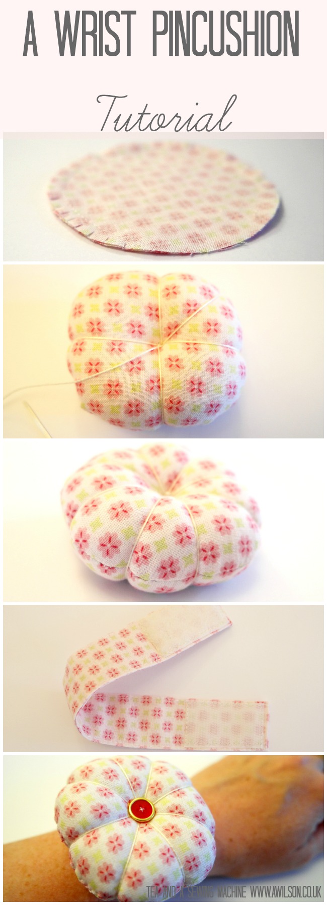 How to Make A Wrist Pincushion Easy Step By Step Sewing Tutorial/DIY Wrist  Pin Cushion from Scraps 