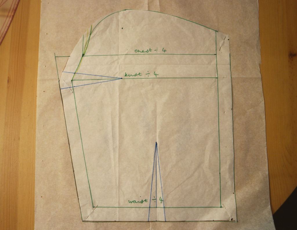 Halter Neck Dress Without a Pattern: Drafting the Pattern - Tea and a ...